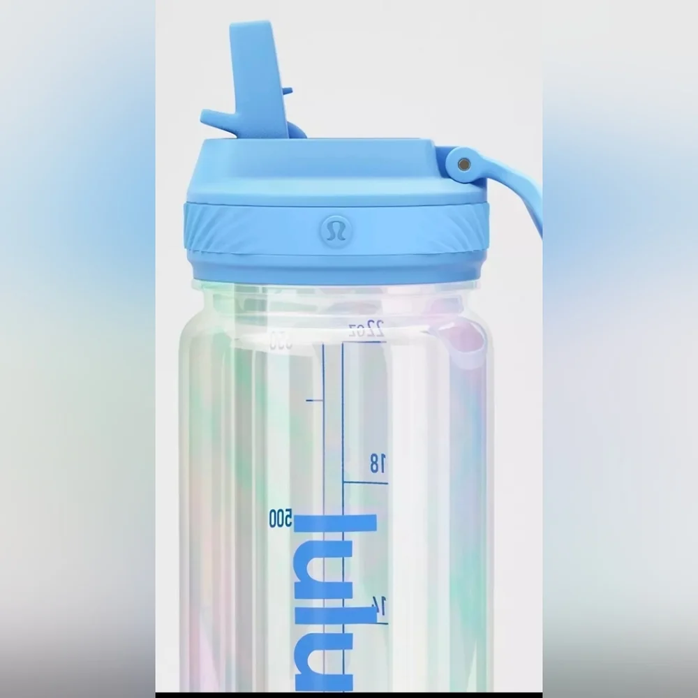 Lululemon Back To Life Clear Bottle 24oz  Iridescent/Sinatra Blue. New - Picture 3 of 3